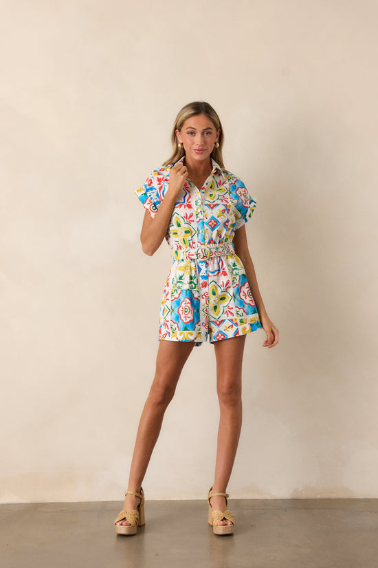 Sicilian Tile Romper