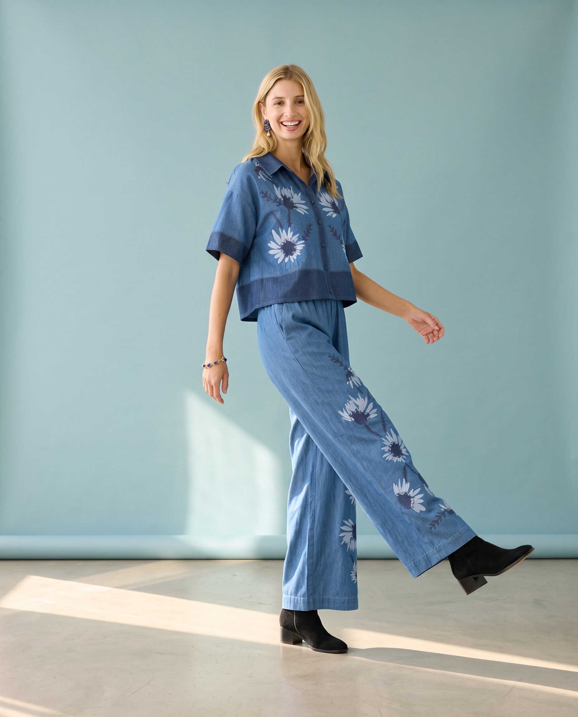 Roxy Chambray Top