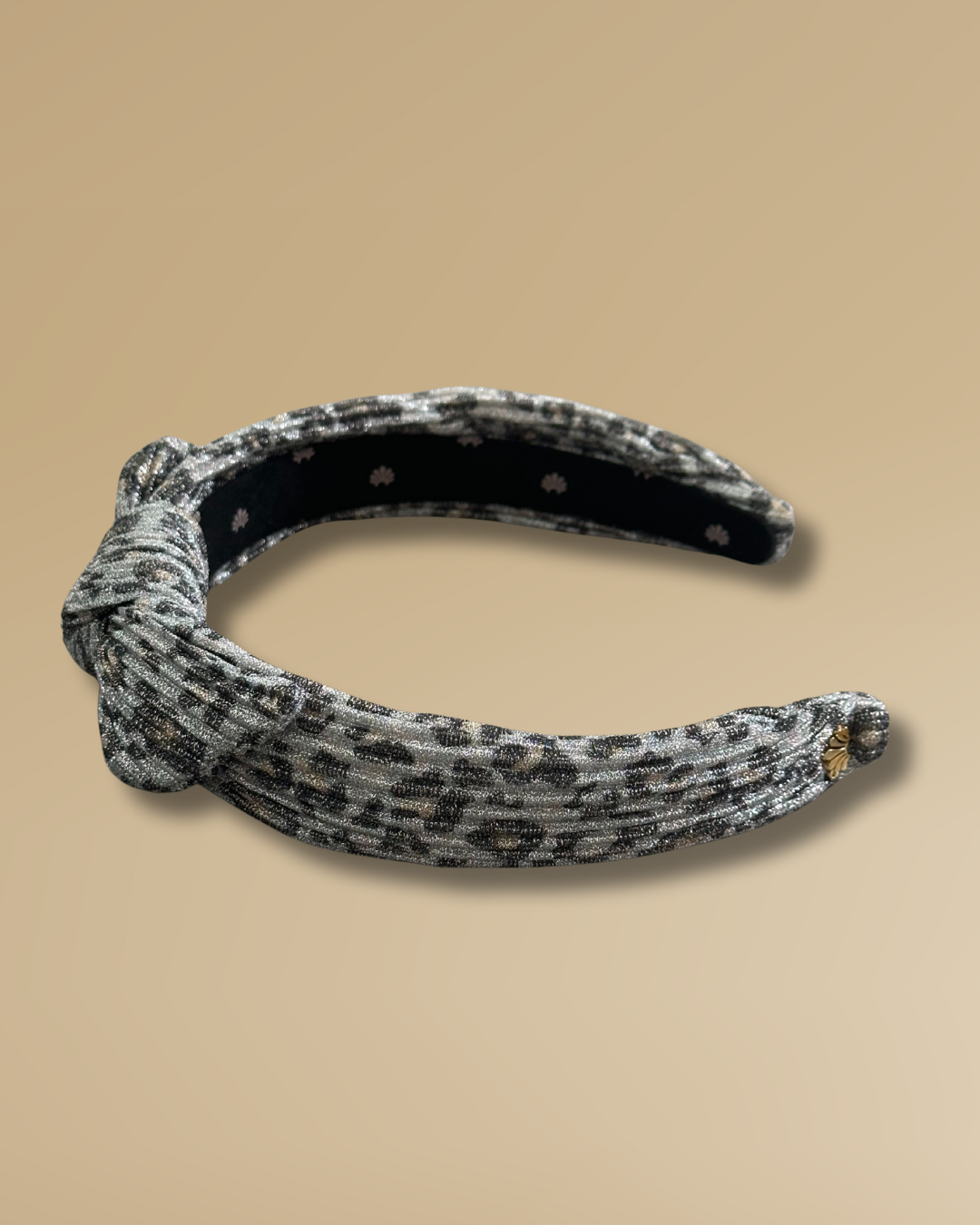 Shimmer Cheetah Knotted Headband