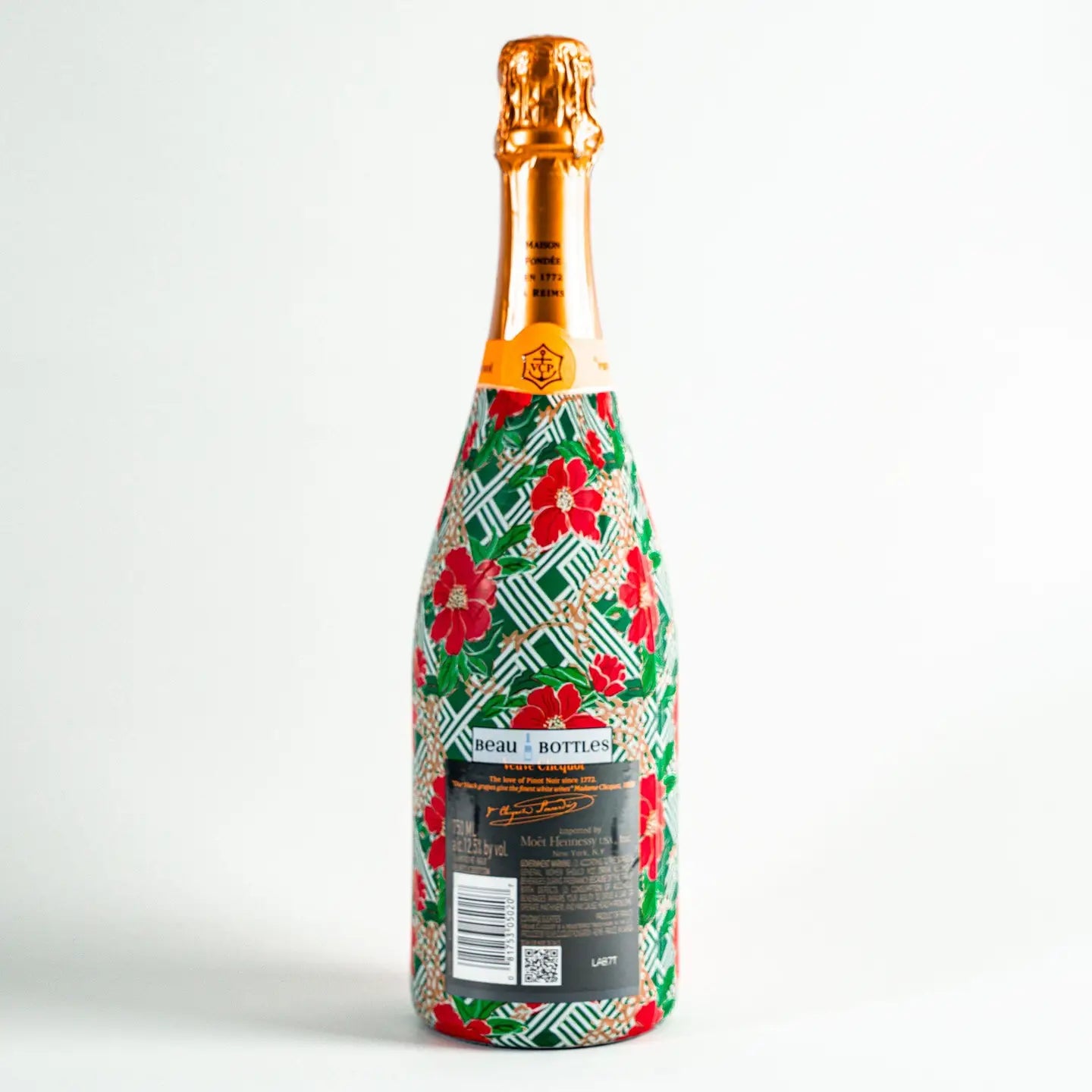 Poinsettia Trellis Champagne Bottle Wrap