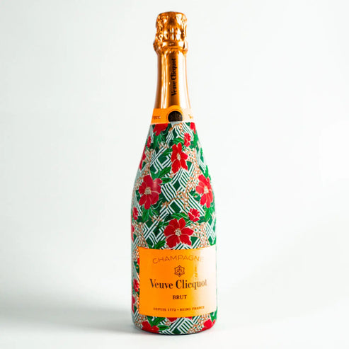 Poinsettia Trellis Champagne Bottle Wrap