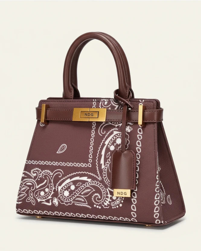 Medium Chocolate Bandana Handbag