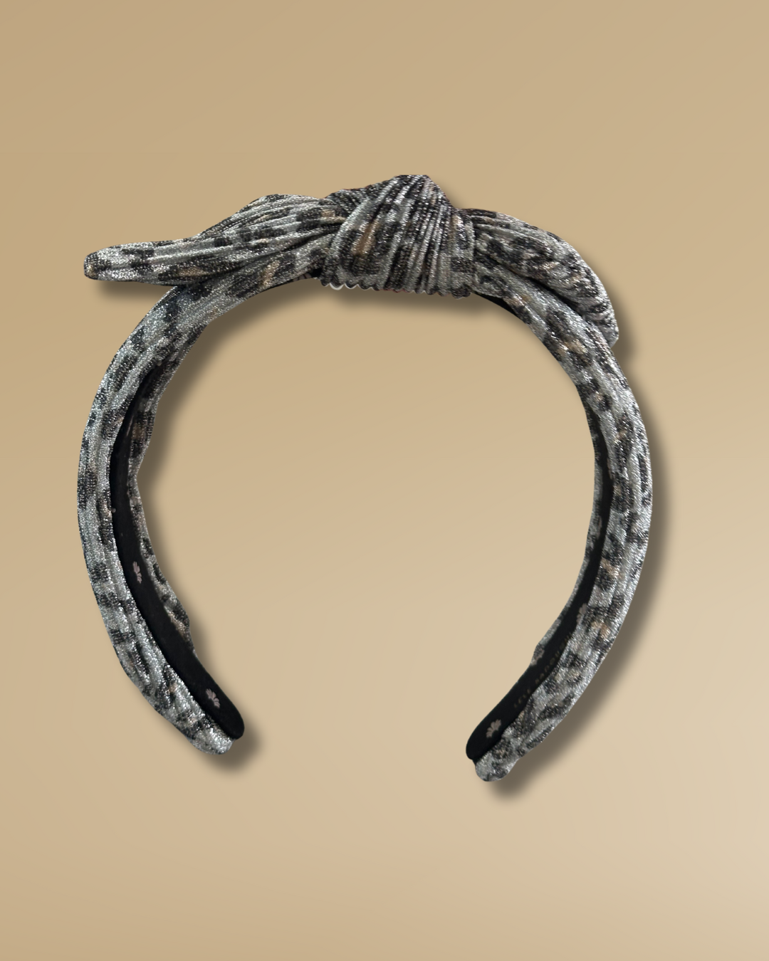 Shimmer Cheetah Knotted Headband