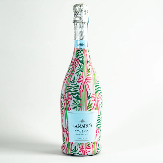 Bows of Joy Prosecco Bottle Wrap