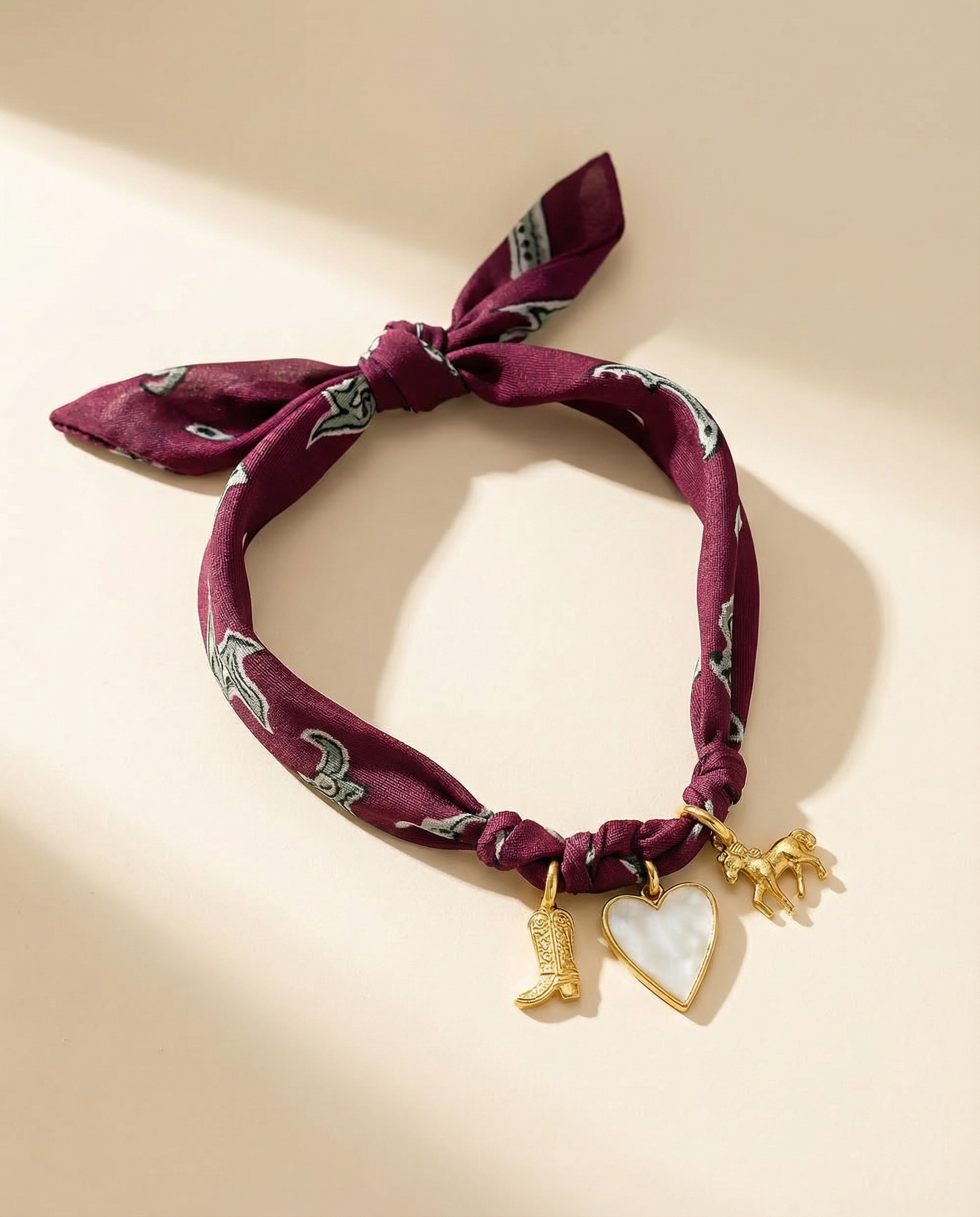 Golden Trot Scarf Necklace