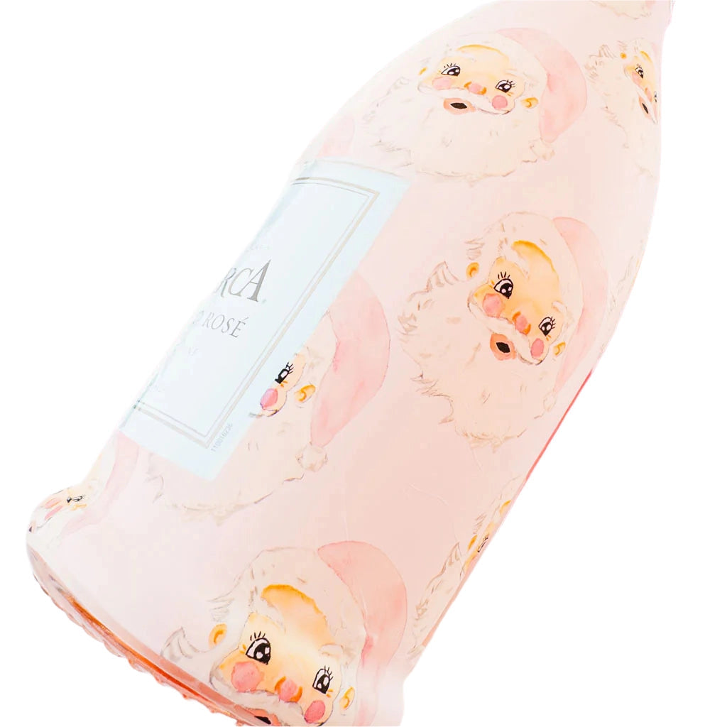 Pink Santa Prosecco Bottle Wrap