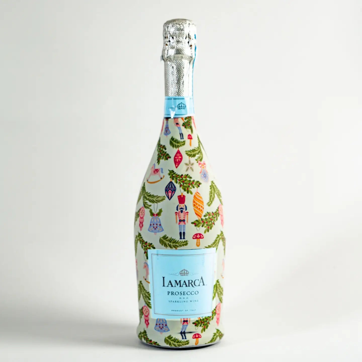 Merry Little Ornaments Prosecco Bottle Wrap