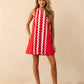 Red Ric Rac Shift Dress