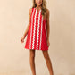 Red Ric Rac Shift Dress