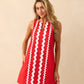Red Ric Rac Shift Dress