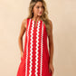 Red Ric Rac Shift Dress