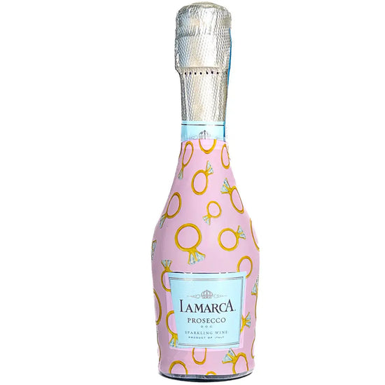 Engagement Ring Mini Prosecco Bottle Wraps s/6