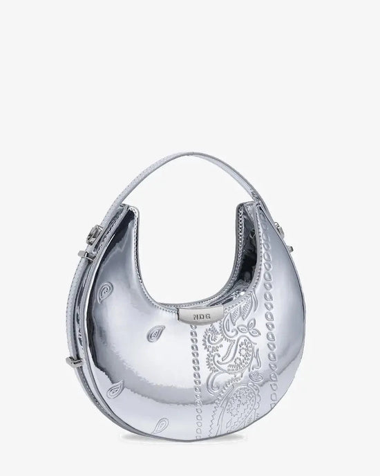 Silver Paisley Luna Bag