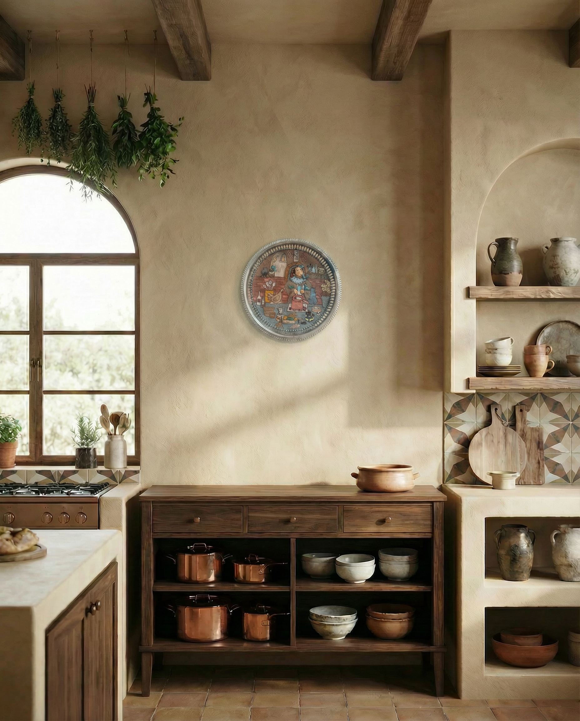 San Pascual 9" Diameter Art Piece