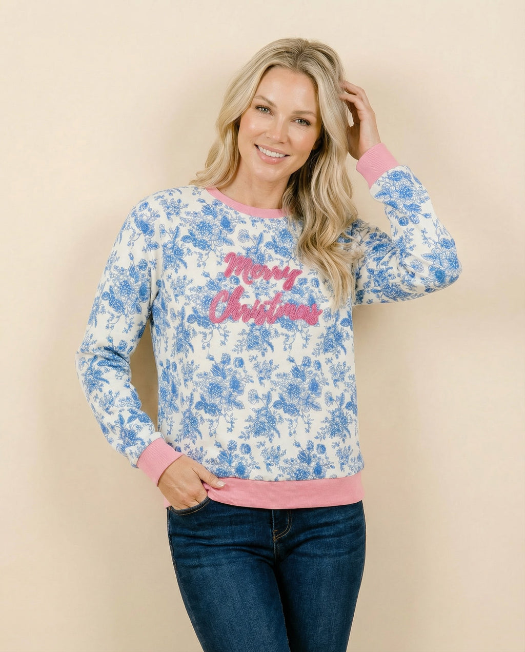 The Merry Sparkle Toile Sweatshirt