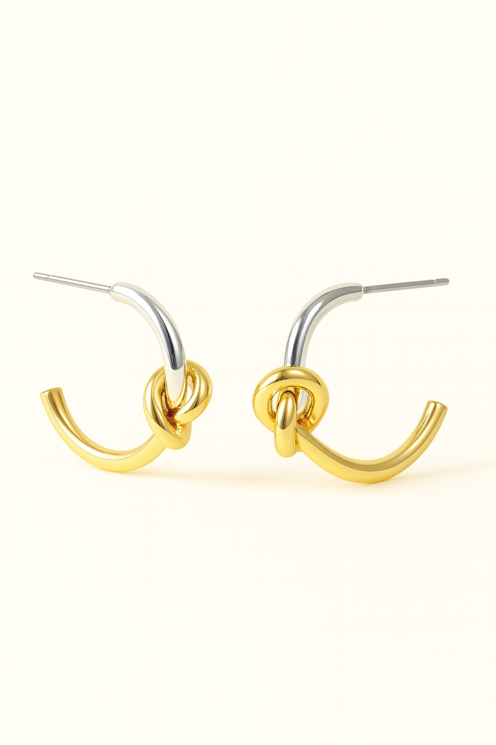 Twilight Knot Mixed Metal Earrings