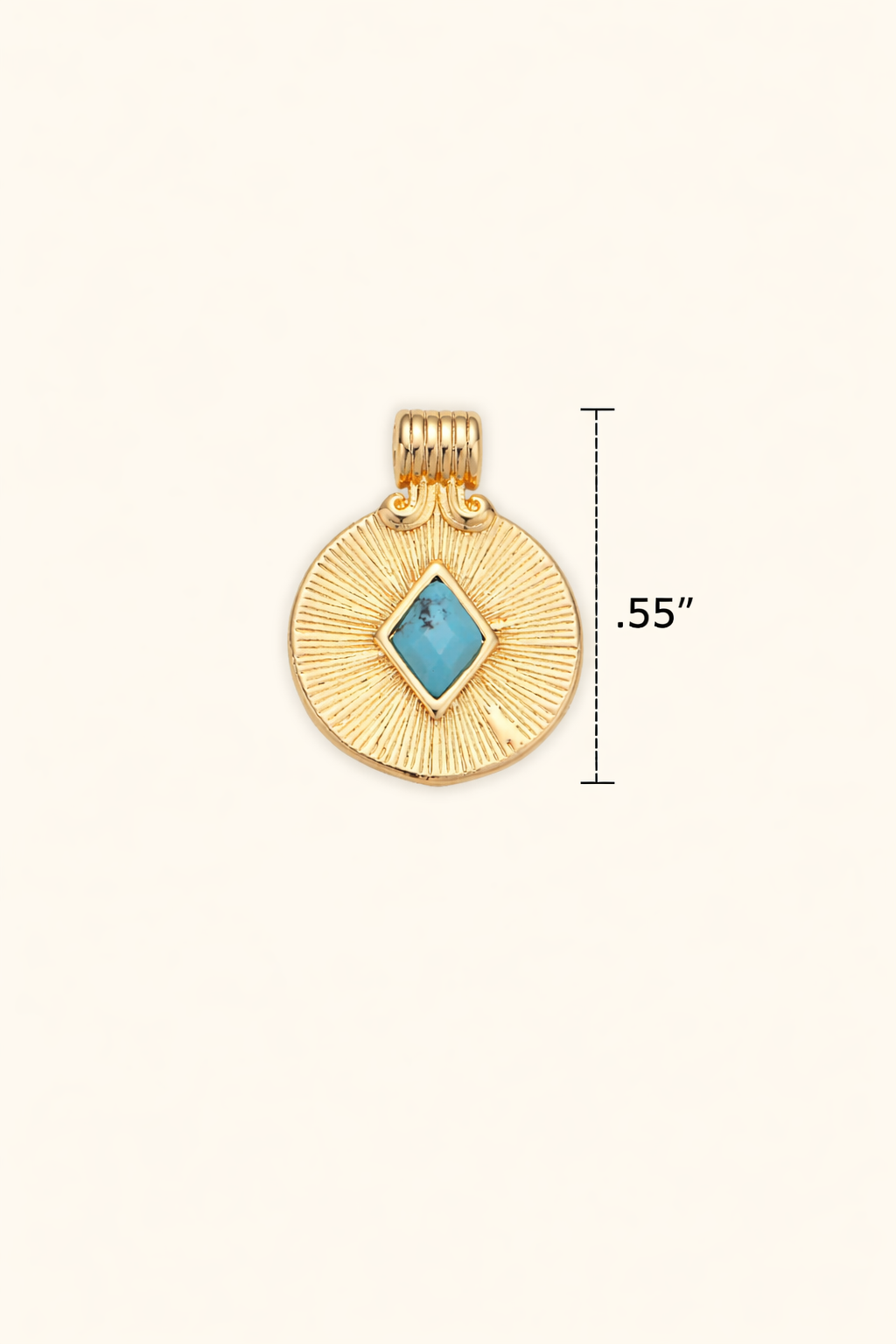 Gold Filled Turquoise Pendant Charm