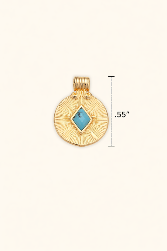 Gold Filled Turquoise Pendant Charm