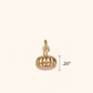 18k Gold Filled Pumpkin Charm