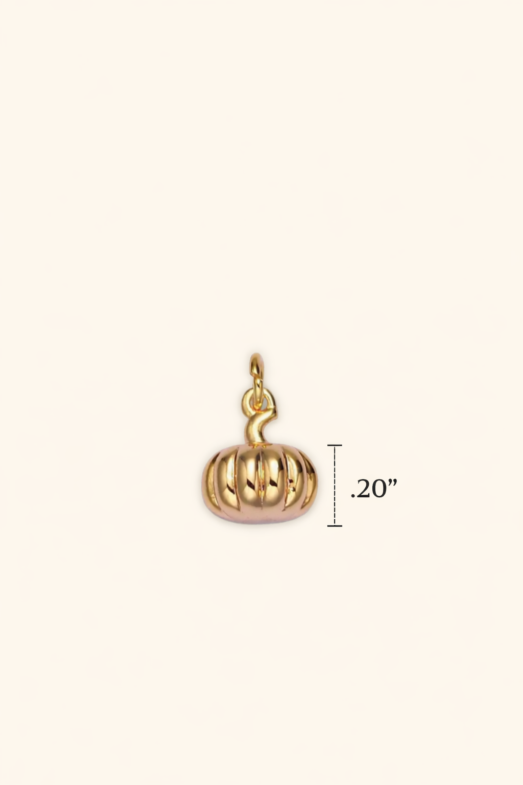 18k Gold Filled Pumpkin Charm