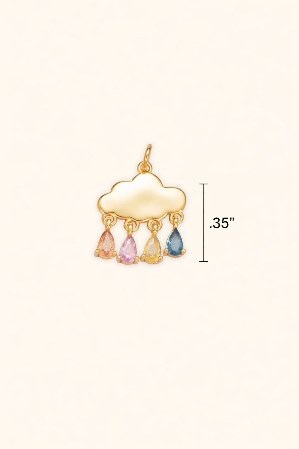 24k Gold Filled Pastel Cloud Charm