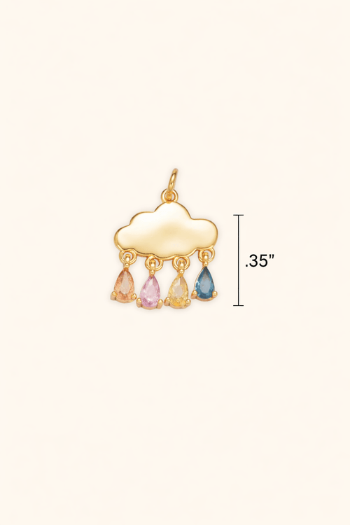 24k Gold Filled Pastel Cloud Charm
