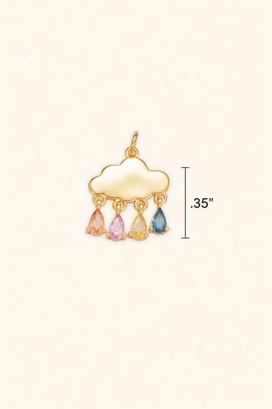 24k Gold Filled Pastel Cloud Charm