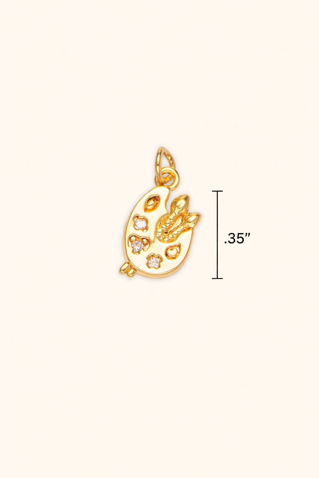 24k Gold Filled Painting Palette Charm