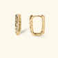 Gold Pavé Huggie Earrings