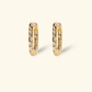 Gold Pavé Huggie Earrings