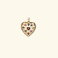 14k Gold Filled Multicolor Heart Charm