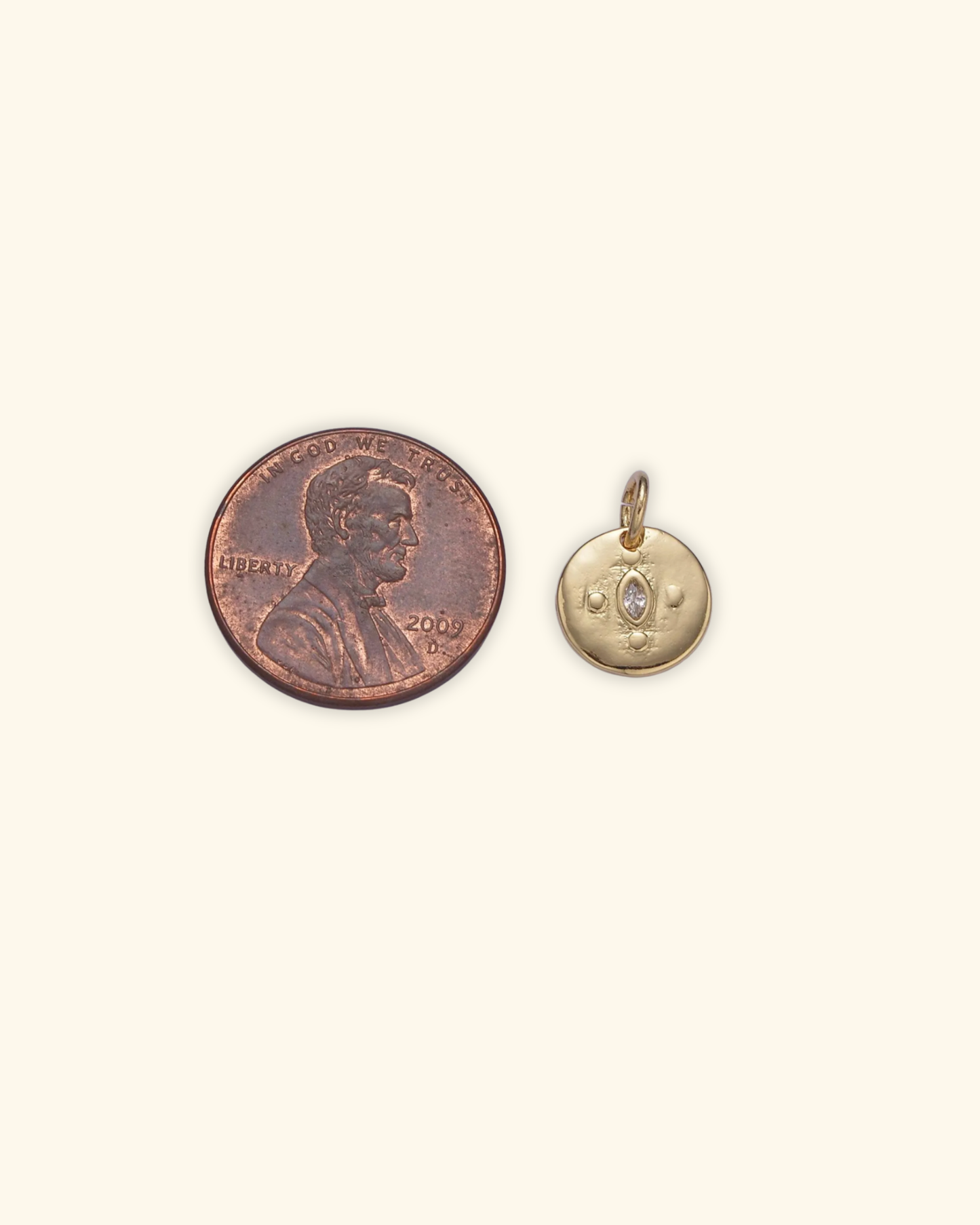 14k Gold Filled Mini Coin Charm