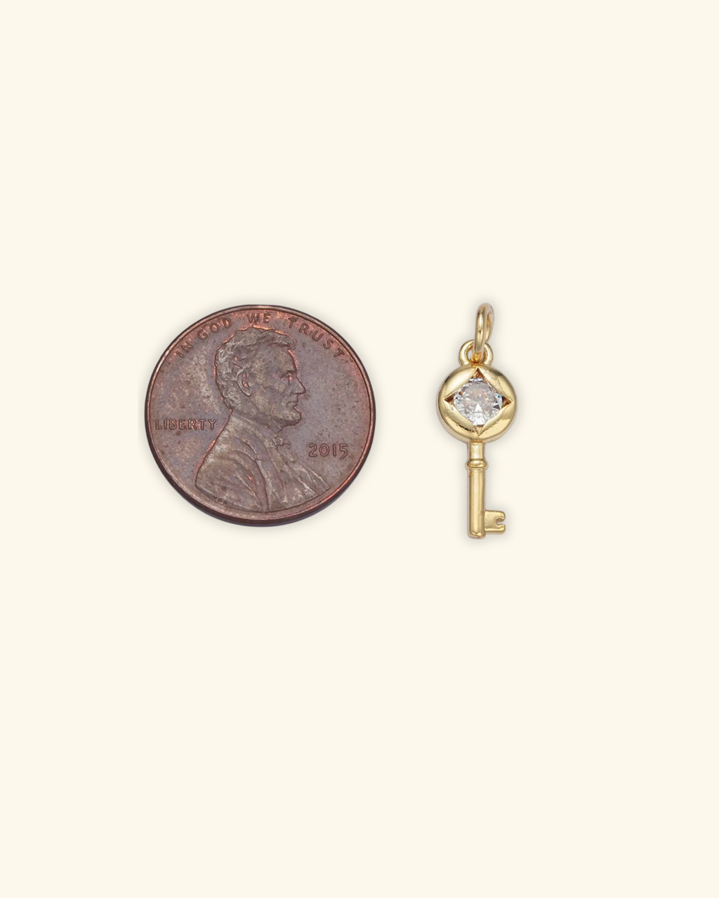 24k Gold Filled Key Charm
