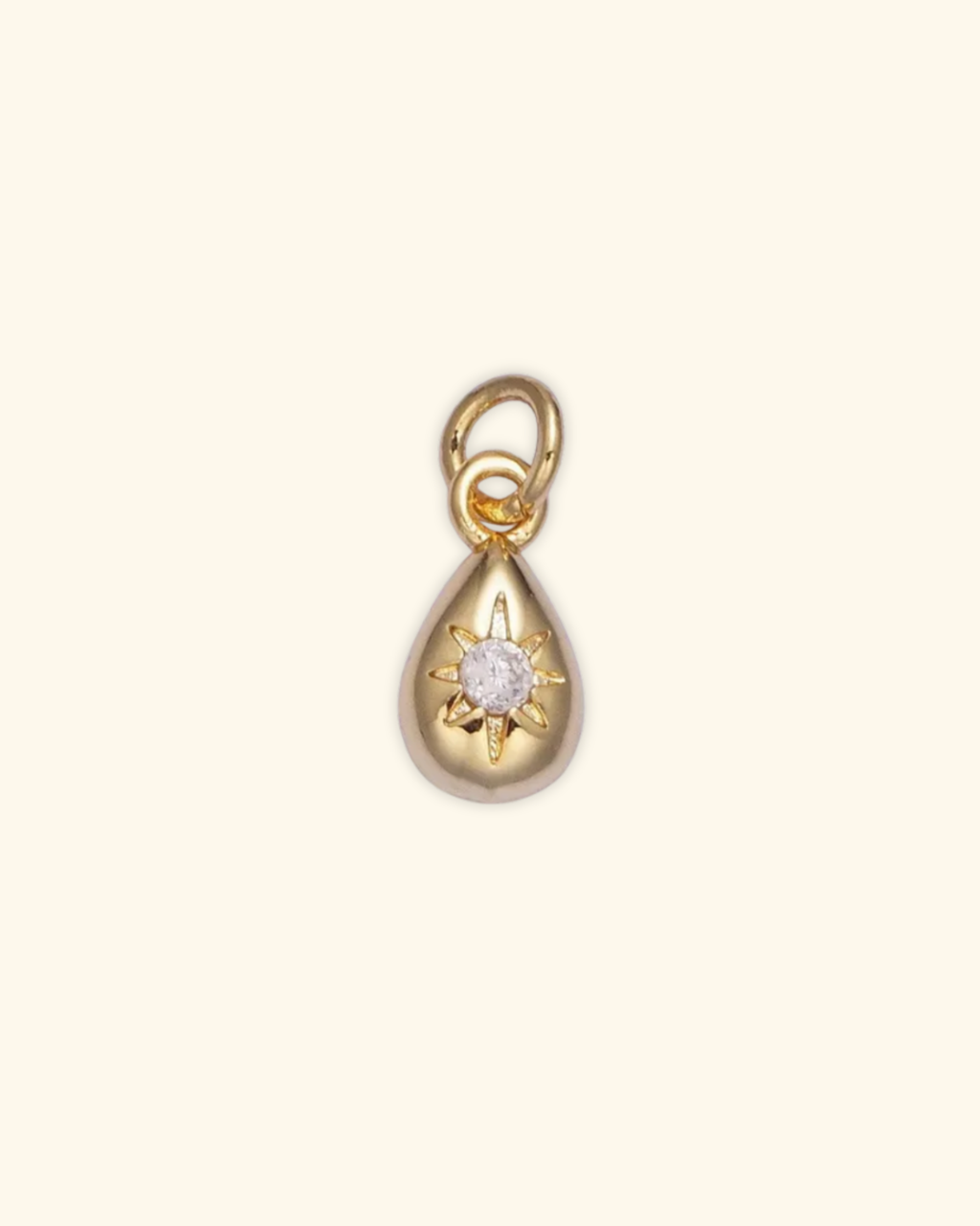 Micro 16k Gold Filled Teardrop Charm