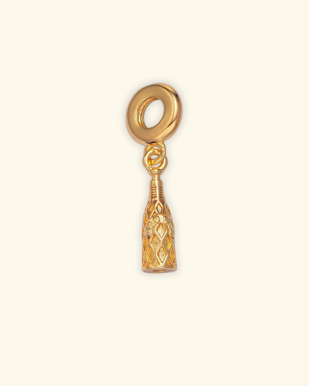 24k Gold Filled Champagne Bottle Charm