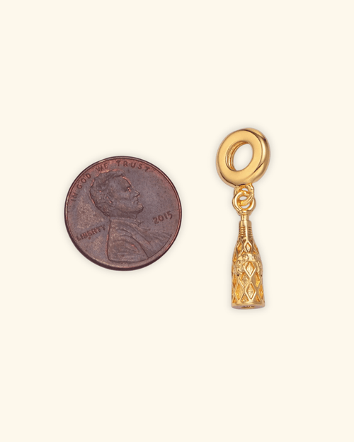 24k Gold Filled Champagne Bottle Charm