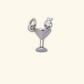 Silver Martini Charm