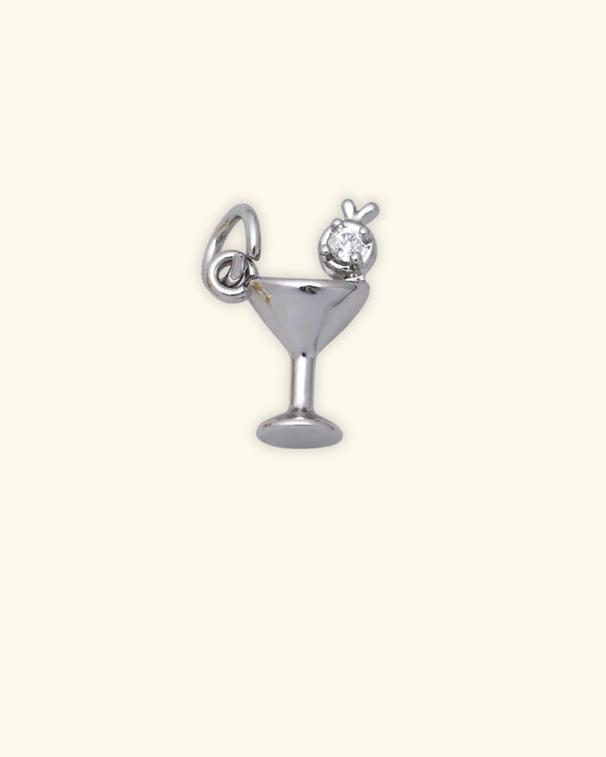 Silver Martini Charm