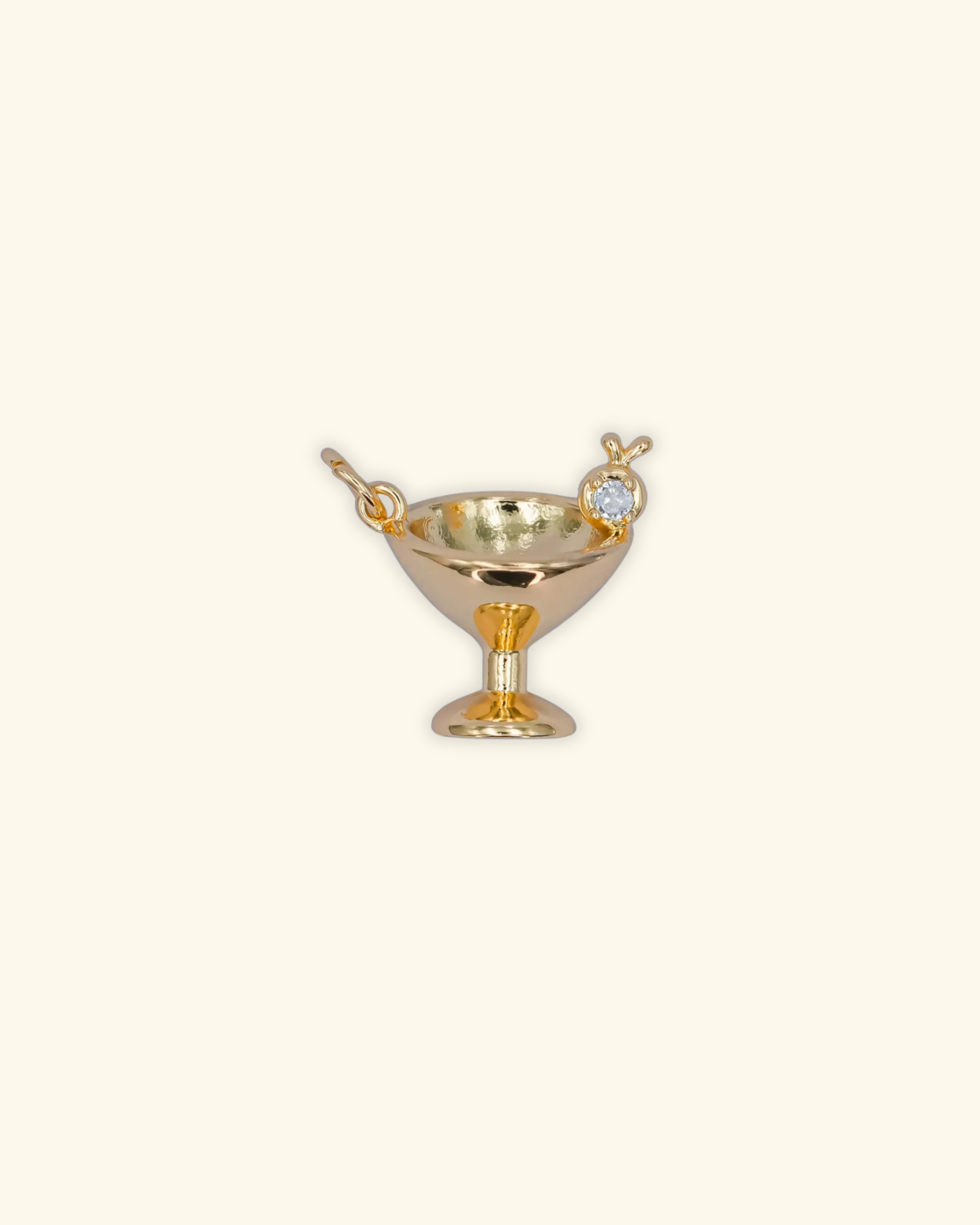 24k Gold Filled Martini Charm