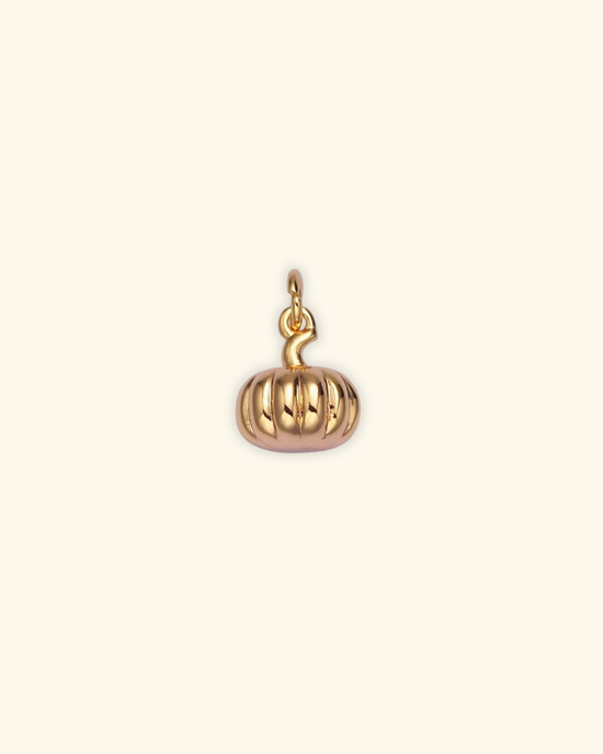 18k Gold Filled Pumpkin Charm