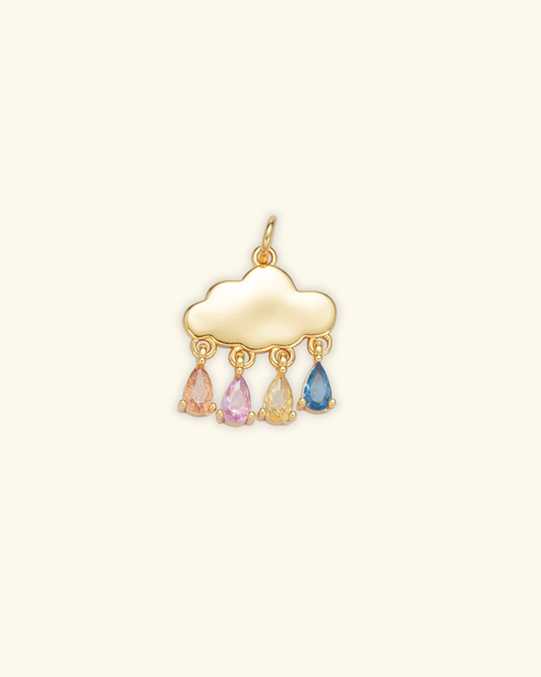 24k Gold Filled Pastel Cloud Charm