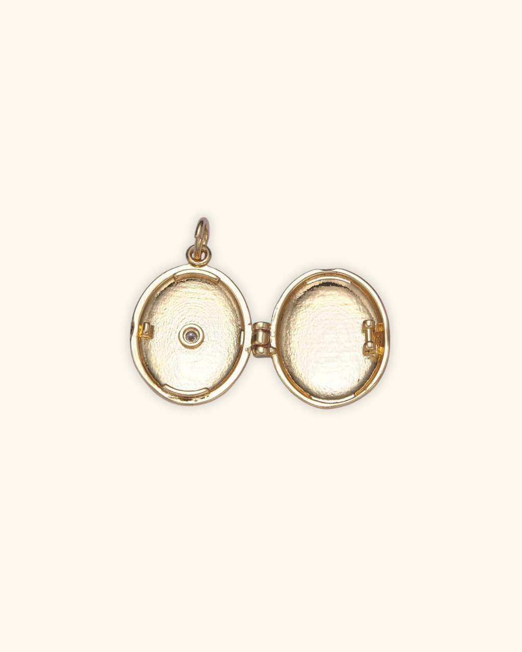 14k Gold Filled Oval Locket Charm