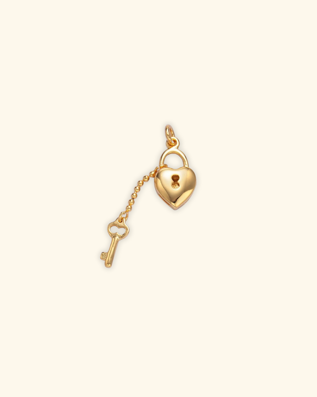 Gold Filled Padlock Heart Charm