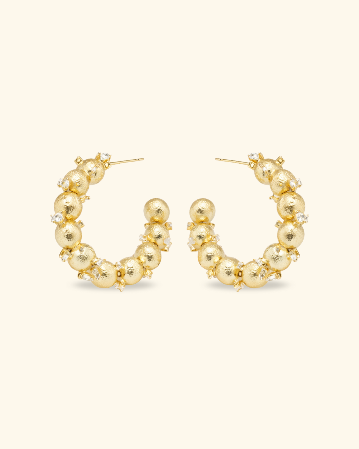 Jean Gold Gem Hoops