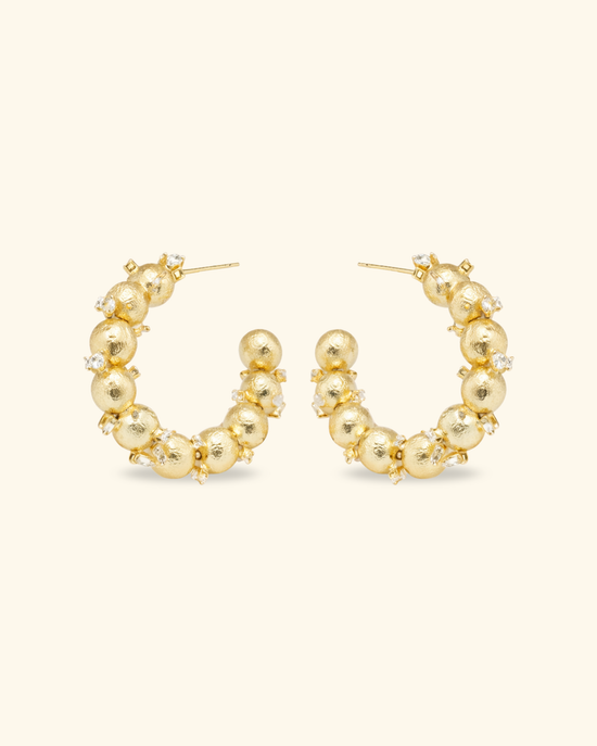 Jean Gold Gem Hoops