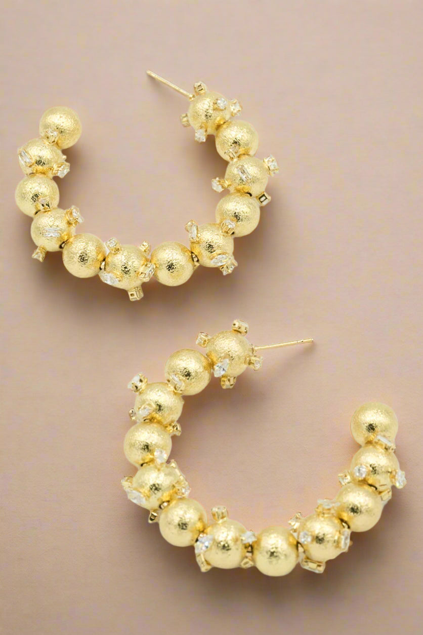 Jean Gold Gem Hoops