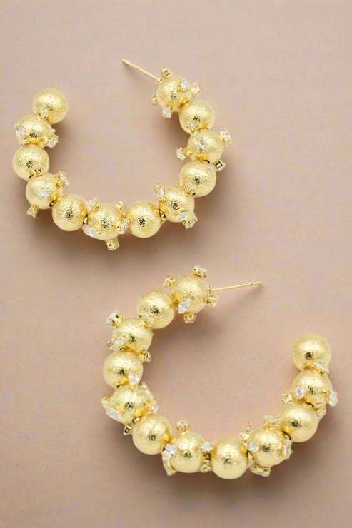 Jean Gold Gem Hoops