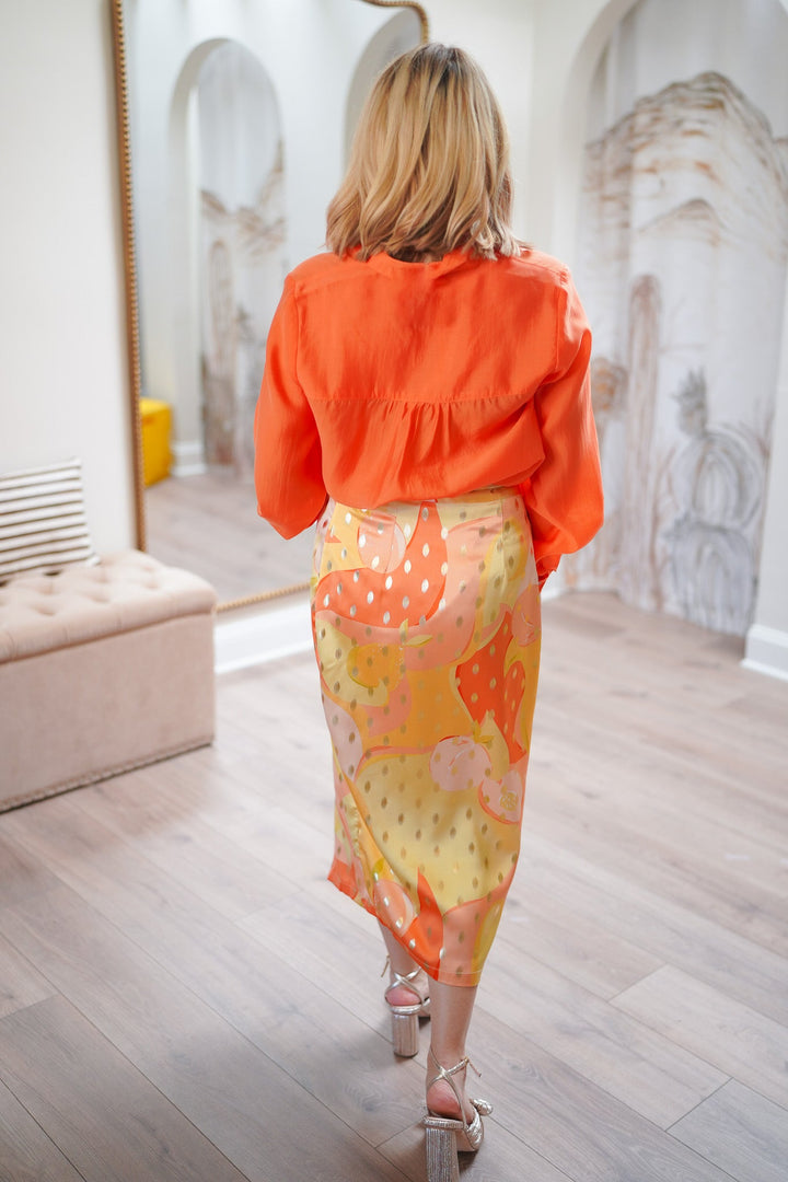 Apricot Jaspre Wrap Skirt