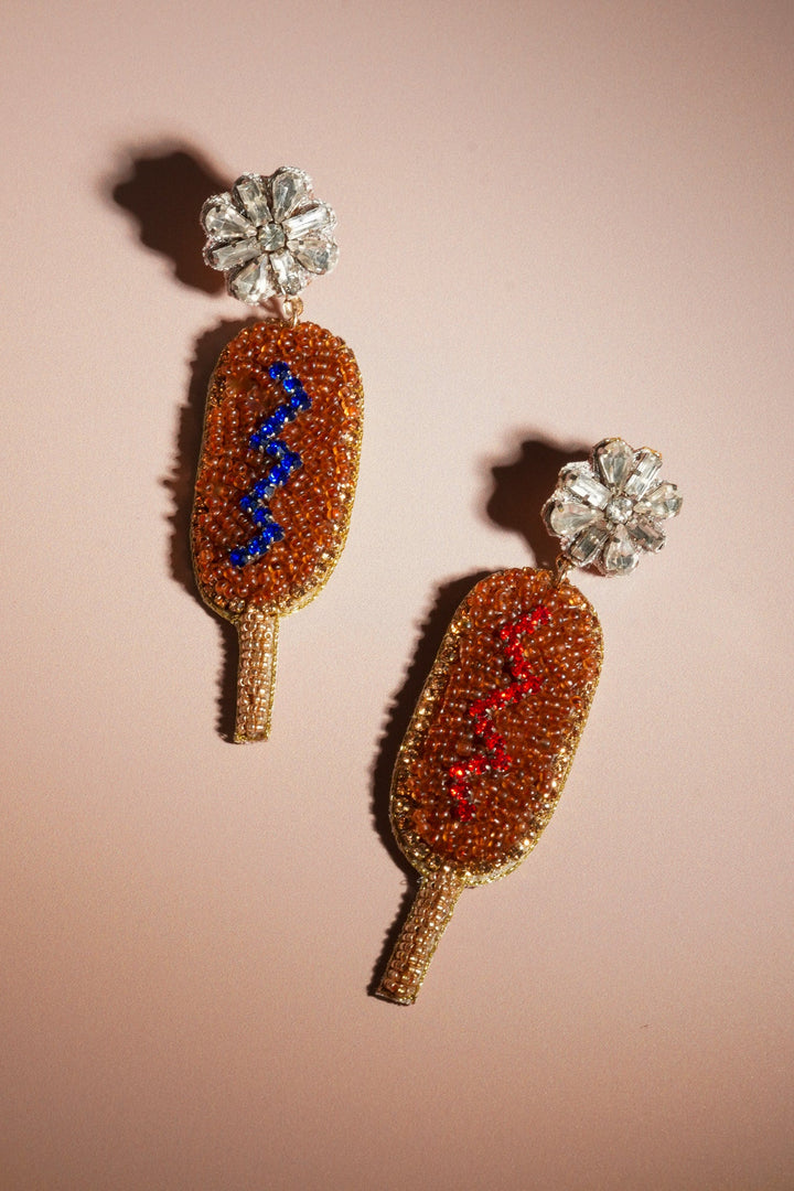 American Corn Dog Earrings