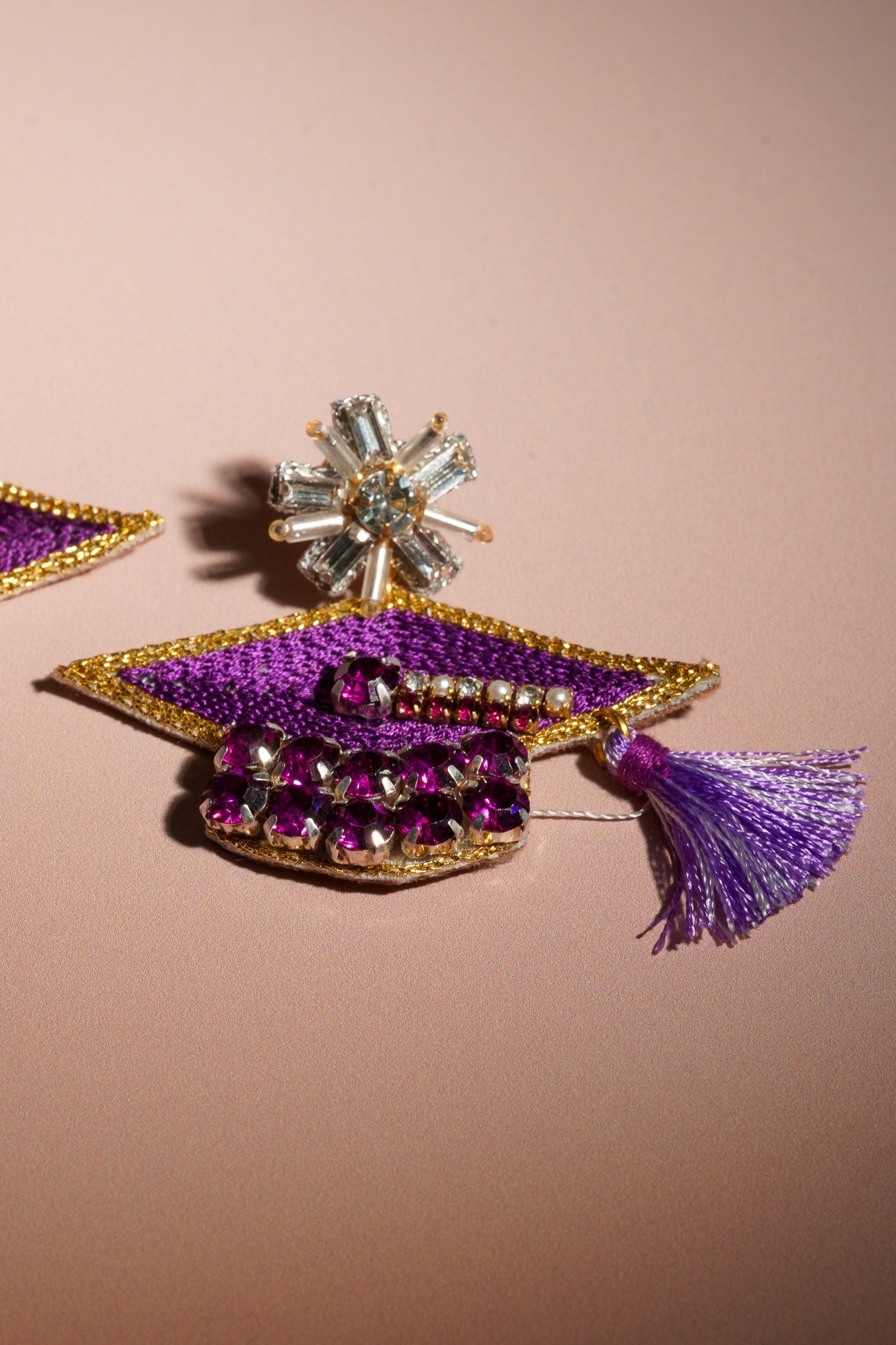 Congrats Grad Purple Earrings